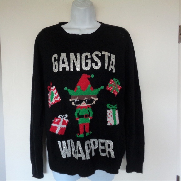 Ugly Christmas Gangsta Wrapper Sweater 